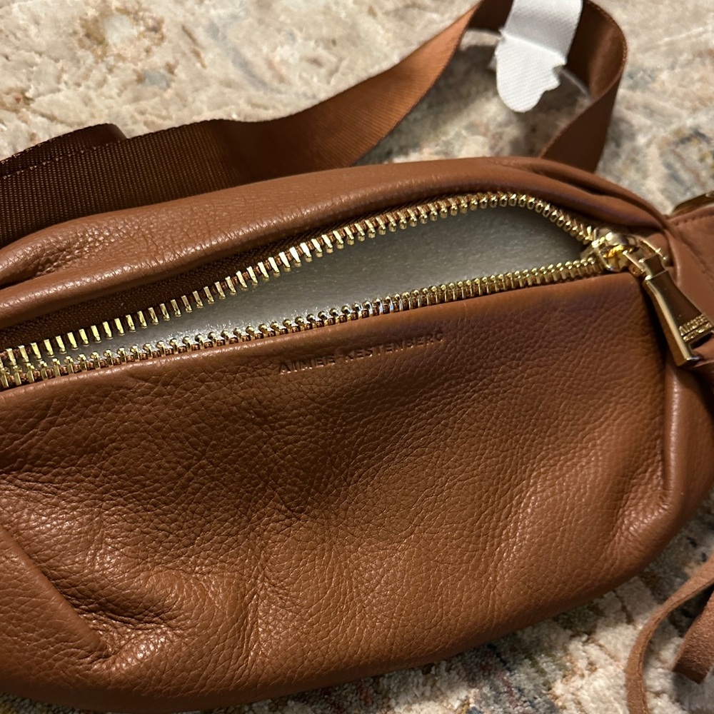 Aimee Kestenberg Brown Leather Crossbody Bag - Bum bag - NWT - Picture 8 of 12